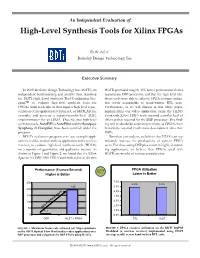 High-Level Synthesis Tools for Xilinx Fpgas