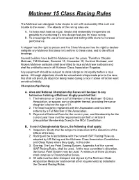 Mutineer 15 Class Racing Rules
