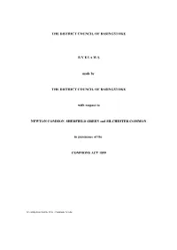 Newtown Sherfield and Silchester Commons Byelaw(PDF)