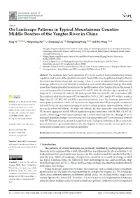 On Landscape Patterns in Typical Mountainous Counties Middle Reaches of the Yangtze River in China