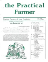Practical Farmers of Iowa Newsletter