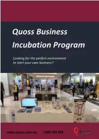 Quoss Business Incubation Program