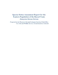 Species Status Assessment Report for the Eastern Population of The