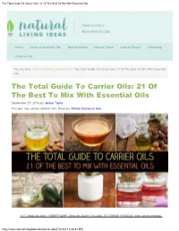 The Total Guide to Carrier Oils: 21 of the Best to Mix with Essential Oils