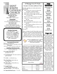 A Message from Fr. Frank