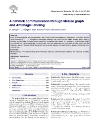 A Network Communication Through Mcgee Graph and Antimagic Labeling