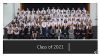 Class of 2021 Year 11 Attendance
