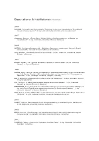 Dissertationen & Habilitationen (Frieder Nake)