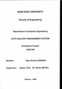 NEAR EAST UNIVERSITY Faculty of Engineering