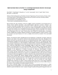 Spherical Aberration Correction in a Scanning Transmission Electron Microscope Using a Sculpted Foil