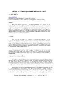 What Is an Essentially Quantum Mechanical Effect?