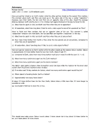 ASTR 101: Descriptive Astronomy