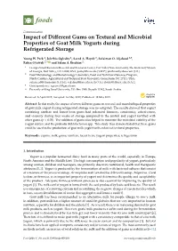 Impact of Different Gums on Textural and Microbial Properties of Goat