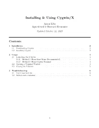 Installing & Using Cygwin/X