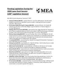 Lameduck 2020 Pending List FINAL