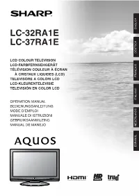 LC-32/37RA1E Operation-Manual GB