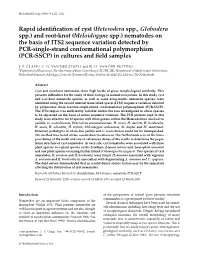 Rapid Identification of Cyst (Heterodera Spp., Globodera Spp