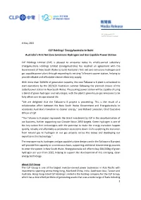 1 CLP Holdings' Energyaustralia to Build Australia's First Net Zero