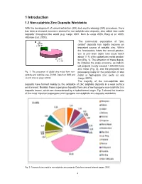 1 Introduction 1.1 Non-Sulphide Zinc Deposits Worldwide