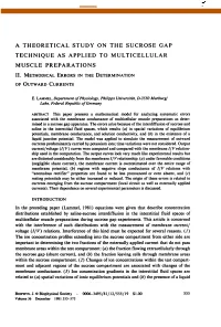 A Theoretical Study on the Sucrose Gap Technique As Applied to Multicellular Muscle Preparations Ii