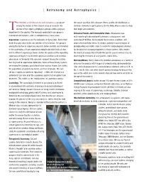 [ Astronomy and Astrophysics ]