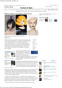 Hat Makers with Attitude - Nytimes.Com