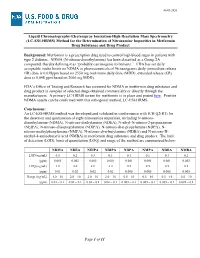 Method of Dectection of Nitrosamine Impurities in Metformin
