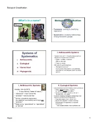 Systems of Systematics