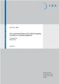 The Long-Lasting Shadow of the Allied Occupation of Austria on Its Spatial Equilibrium