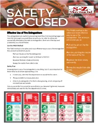 Effective Use of Fire Extinguishers