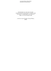 Inventory of the Collection Chinese People's Movement, Spring 1989 Volume Ii: Audiovisual Materials, Objects and Newspapers
