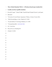Mars Global Simulant MGS-1: a Rocknest-Based Open Standard For