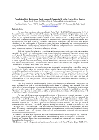 Population Distribution and Environmental Change in Brazil's