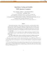 Algorithmic Cooling and Scalable NMR Quantum Computers