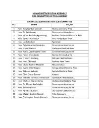 Kumasi Metropolitan Assembly Sub-Committees of the Assembly