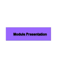 Module Presentation