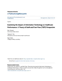 A Theory of Swift and Even Flow (TSEF) Perspective