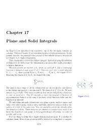 Chapter 17 Plane and Solid Integrals