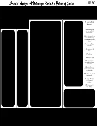 Chart on Plato's Apology Revised by Dr. Paul R. Shockley