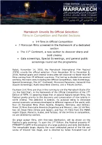 Films in Competition and Parallel Sections