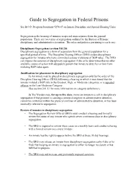 Guide to Segregation in Federal Prisons