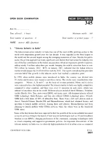NEW SYLLABUS 345 : 1 : Roll No…………………