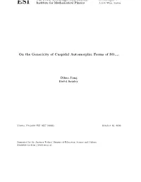 On the Genericity of Cuspidal Automorphic Forms of So2n+1