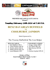 PSL Match Day Flyer 24-11-15 BBD V Coolhurst