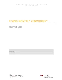 Using Novell® Zenworks®