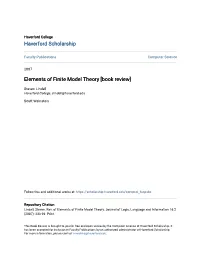 Elements of Finite Model Theory [Book Review]