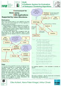 ELKI: ELKI: ELKI: a Software System for Evaluation a Software System