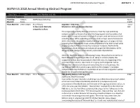 IASPM-US 2018 Annual Meeting Abstract Program