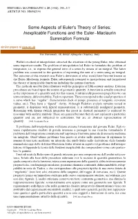 Inexplicable Functions and the Euler-Maclaurin Summation Formula