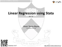 Linear Regression Using Stata (V.6.3)